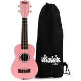 Kala Ukadelic Flamingo Soprano Ukulele with Drawstring Bag