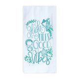 Kay Dee Designs Embroidered "High Tides" Cotton Flour Sack Towel - The Hawaii Store