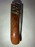 JNR Woodworks Macadamia Nut and Damascus Steel Knife 