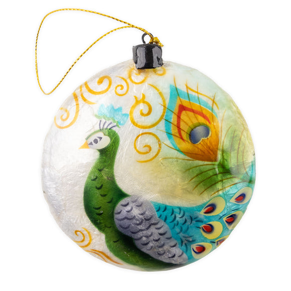 Kubla-Crafts-Purple-Peacock-Capiz-Holiday-Ornament