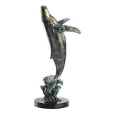 "Large Humpback Whale" Brass Sculpture by San Pacific International