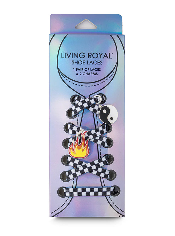 Laces/Charm Set Checker Shoe