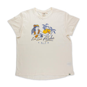 Pacific Creations "Live Love Aloha" Ladies Tee Shirt- Ivory