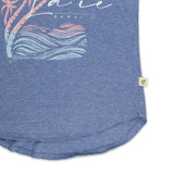 Pacific Creations "Palm La'ie Hawaii Blend" Ladies Tee Shirt- Ocean Marle