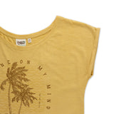 Pacific Creations "Sunshine Palm" Ladies Tee Shirt- Honey