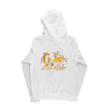 Back of the hoodie with a logo that reads "Live Love Aloha"