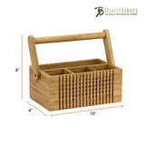 Totally Bamboo Bamboo Lattice Flatware Caddy