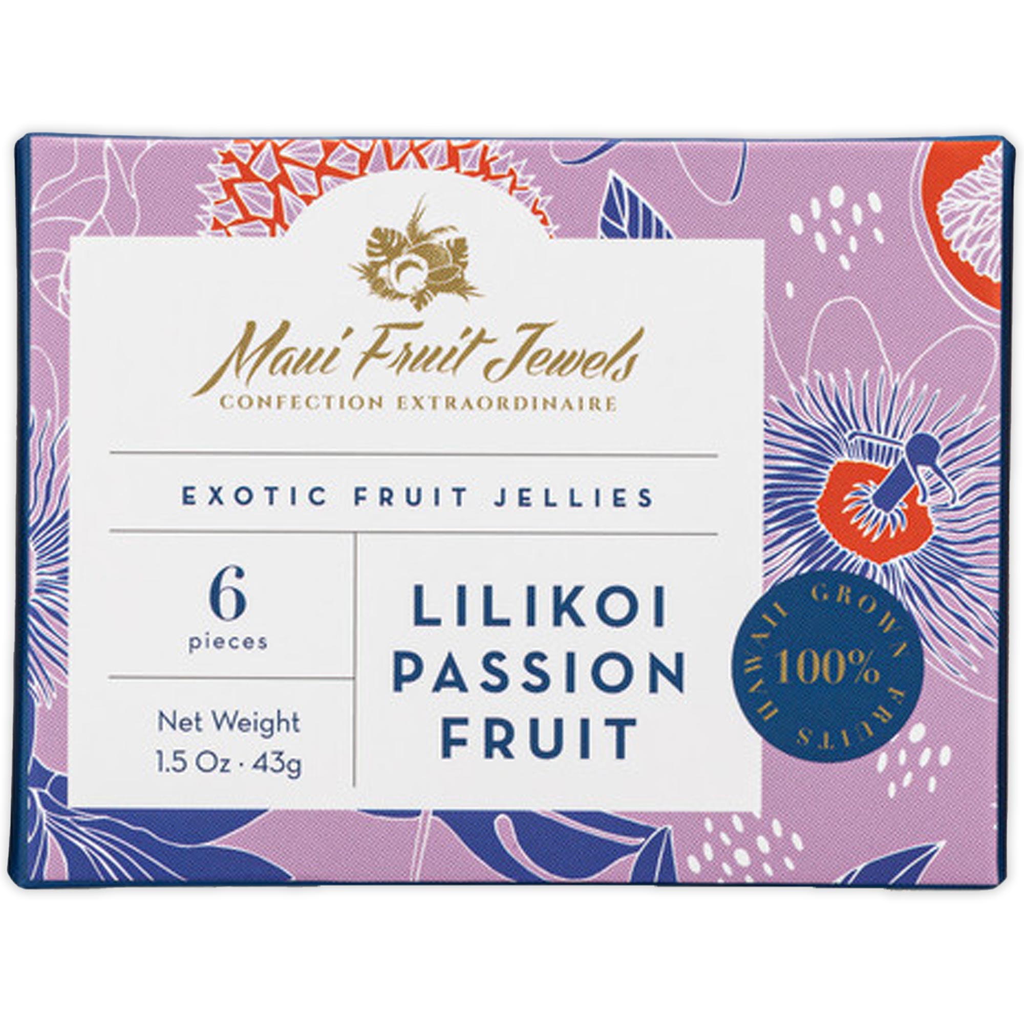 Maui Fruit Jewels Lilikoi Passion Fruit Fruit Jellies, 6-Piece
