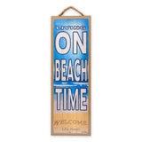 "Living On Beach Time" Hanging Sign