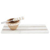 Mudpie Marble Cutting Board & Mango Wood Bowl Set