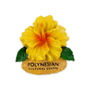 Yellow Hibiscus Refrigerator Magnet with PCC Imprint