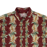 Kahala "Kahili Valley" Men's Aloha Shirt- Burgundy