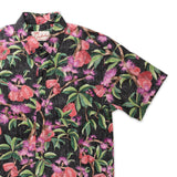 Kahala Cotton "Ohia Ai" Men's Aloha Shirt- Black Reverse