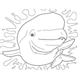 Advance Wildlife Education "Marine Mammals" Coloring Book Example Page