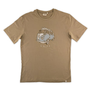 Pacific Creations "Kombi Sketch" Mens Tee Shirt- Khaki Olive