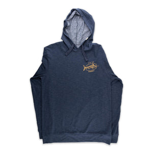 Men's hoodie with fish on the breast that says Laie Hawaii