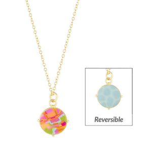 Jilzarah "Beach Day" Reversible Medallion Necklace