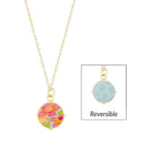 Jilzarah "Beach Day" Reversible Medallion Necklace