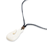 Bone Fish Hook with Coconut Bead Necklace