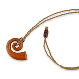 Small "Ha" Koa Necklace with Natural Cord