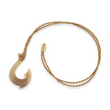 White Buffalo Horn Hawaiian Fish Hook Necklace
