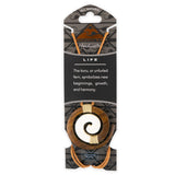 Mauna Ka "Koru" Wood & Bone Necklace- Brown on Package Card