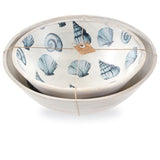 Mudpie Sea Shell Salad Bowl Set, 2-Piece