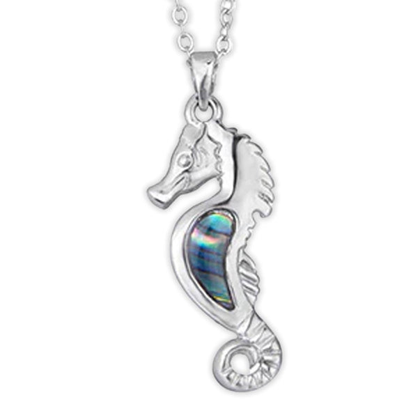 Lauren-Spencer Ocean Water Abalone Seahorse Necklace