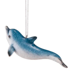 Hand-painted "Cozumel Reef Dolphin" Christmas Ornament