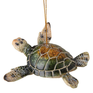 Green Sea Turtle Christmas Ornament