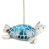  Hawaiian Sea Turtle Ornament- Blue