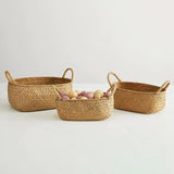 Oval Seagrass Basket Set, 3-Piece