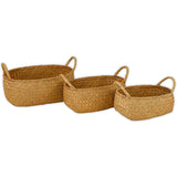 Oval Seagrass Basket Set, 3-Piece