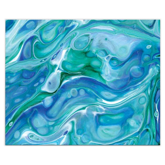 Ocean Vibe Tempered Glass Cutting Board - 10