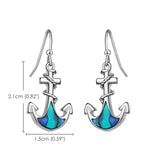 Lauren-Spencer Ocean Water Abalone Anchor Earrings