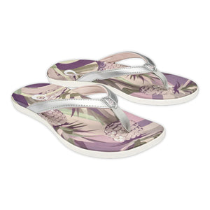 OluKai "Ho'opio Hau" Women's Beach Sandal- Silver/Pineapple