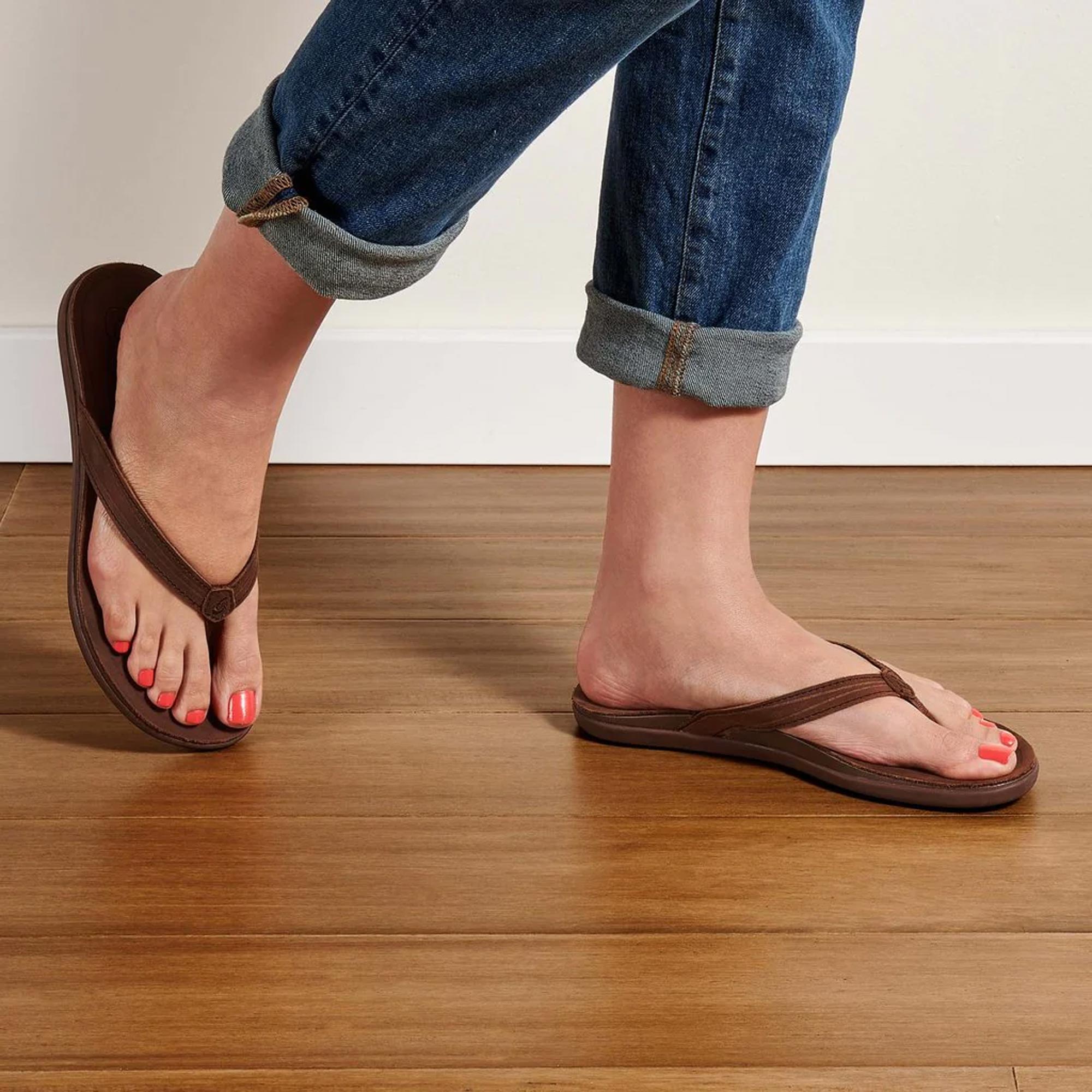 OluKai Women's Aukai Sandals- Dark Java