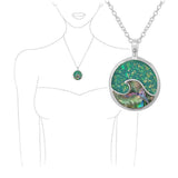 Rain Jewelry Opal Abalone Inlay Wave Pendant Illustration 
