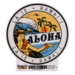 Pacific Creations "Aloha Scene" Vinyl Sticker 