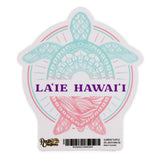 Pacific Creations "Laie Hawaii" Sea Turtle Vinyl Sticker 