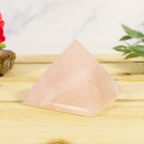 Rose pink pyramid showing the point at the top as well as the corners