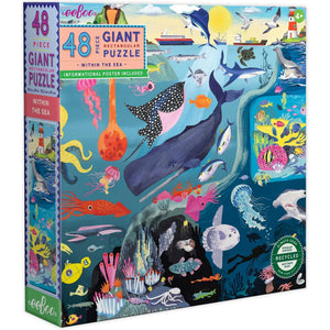 eeBoo "Within the Sea" Puzzle, 48 Large Pieces
