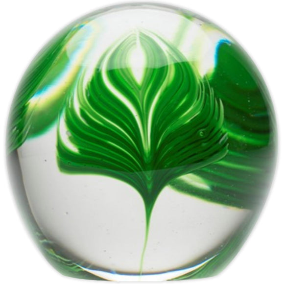 Palm Leaf Glass Paperweight