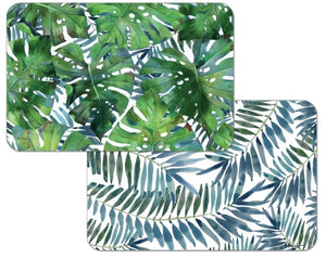 Highland Wood "Palms: Reversible Rectangle Placemat- Both Sides Shown