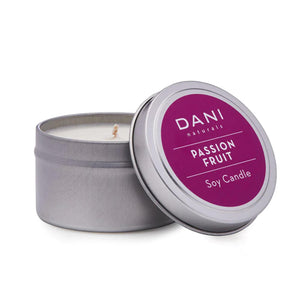 Dani Naturals "Passion Fruit" Scented Soy Candle Tin- 6oz