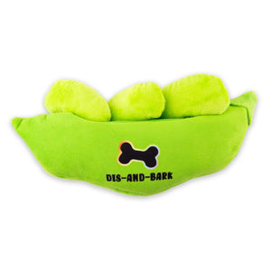 Dis-and-Bark "Edamame" Plush Pet Toy, 4-Piece