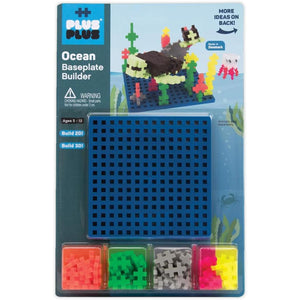 Plus Plus Ocean Base Platform and Builder Kit, 60-Pieces