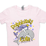“Dolphinitely Cute" Pink Youth T-shirt 
