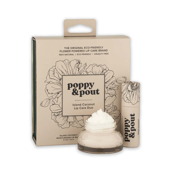 Poppy & Pout Island Coconut Duo Lip Care Gift Set - The Hawaii Store