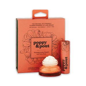 Poppy & Pout Pomegranate Peach Duo Lip Care Gift Set - The Hawaii Store
